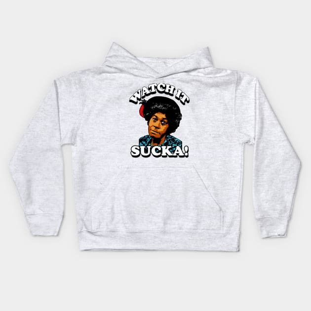 For Men Women  Retro Vintage Kids Hoodie by Louie Frye